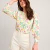 Stretch Cotton Lemon Print Carrie Shirt