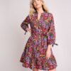 Stretch Cotton Tapestry Print Alana Dress