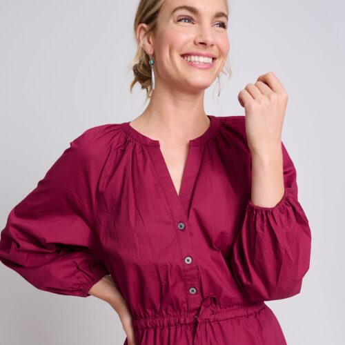 Stretch Cotton Midi Farrah Dress - FINAL SALE