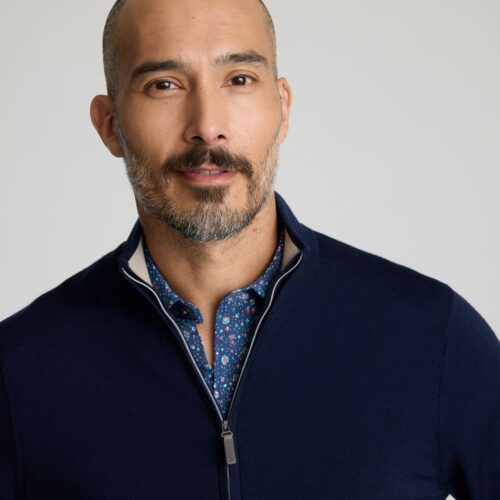 NATIVA™ Wool Full-Zip Sweater