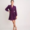 Velvet Flounce Hem Amy Dress