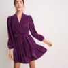 Velvet Flounce Hem Amy Dress