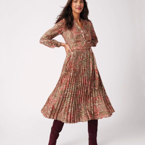 Pleated Midi Arabella Dress