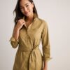 Cotton Stretch Midi Bailey Shirt Dress