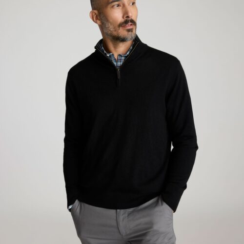 Merino Wool Quarter-Zip Sweater