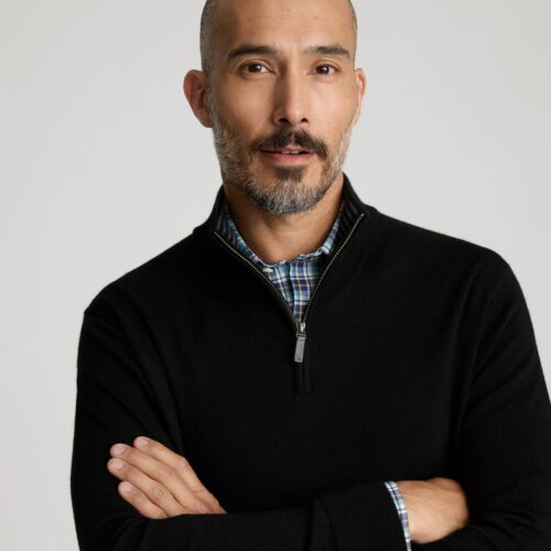 Merino Wool Quarter-Zip Sweater