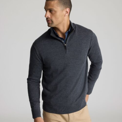 Merino Wool Quarter-Zip Sweater