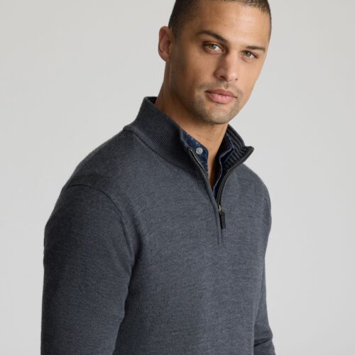 Merino Wool Quarter-Zip Sweater