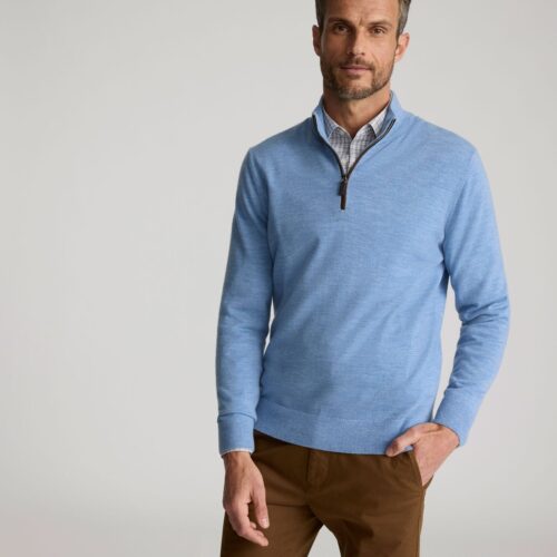 Merino Wool Quarter-Zip Sweater