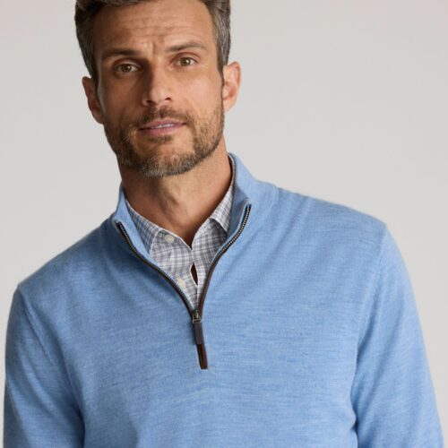 Merino Wool Quarter-Zip Sweater