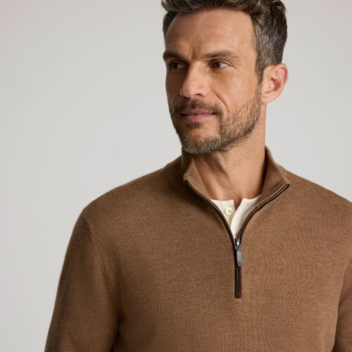 Merino Wool Quarter-Zip Sweater