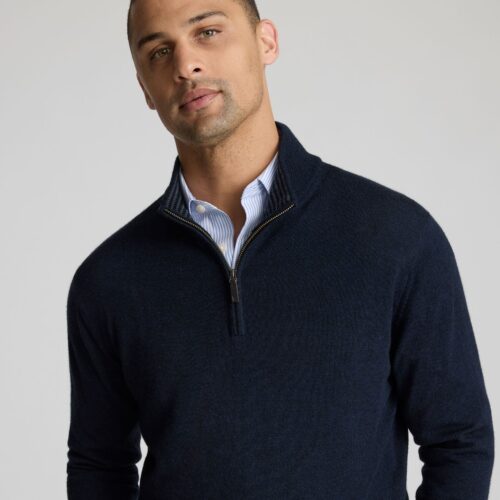 Merino Wool Quarter-Zip Sweater