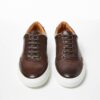 Leather Lace-Up Sneakers