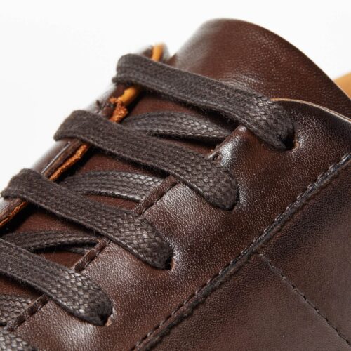 Leather Lace-Up Sneakers