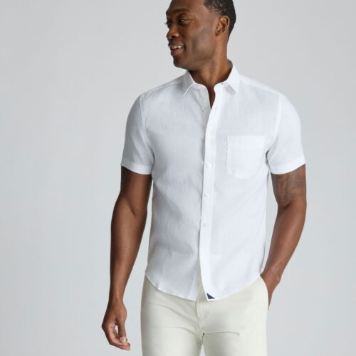 Wrinkle-Resistant Linen Short-Sleeve Cameron Shirt