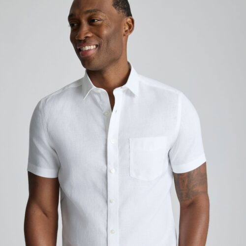 Wrinkle-Resistant Linen Short-Sleeve Cameron Shirt