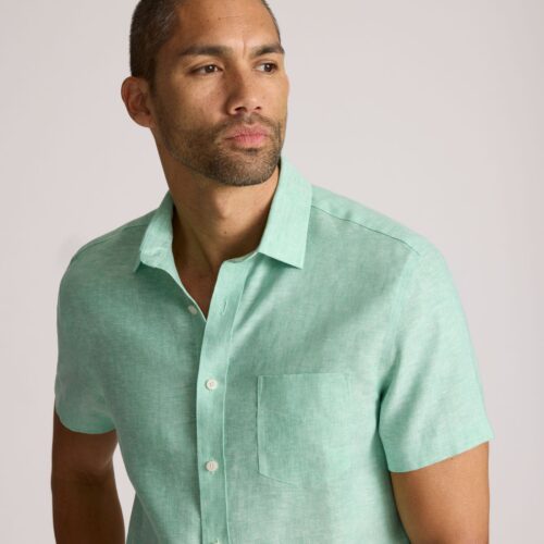 Wrinkle-Resistant Linen Short-Sleeve Cameron Shirt