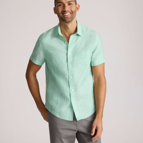 Wrinkle-Resistant Linen Short-Sleeve Cameron Shirt