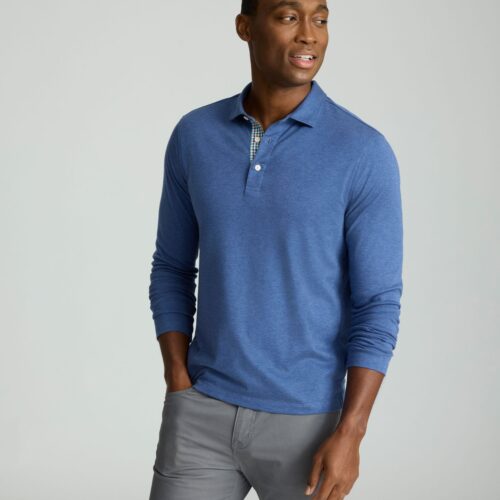 Wrinkle-Free Long-Sleeve Polo - FINAL SALE