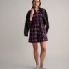 Stretch Cotton Stewart Plaid Cassie Shirt Dress