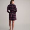 Stretch Cotton Stewart Plaid Cassie Shirt Dress
