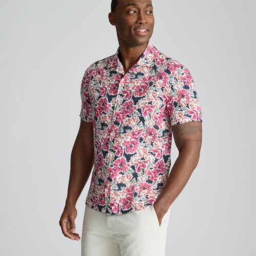 Linen Short-Sleeve Crossman Shirt