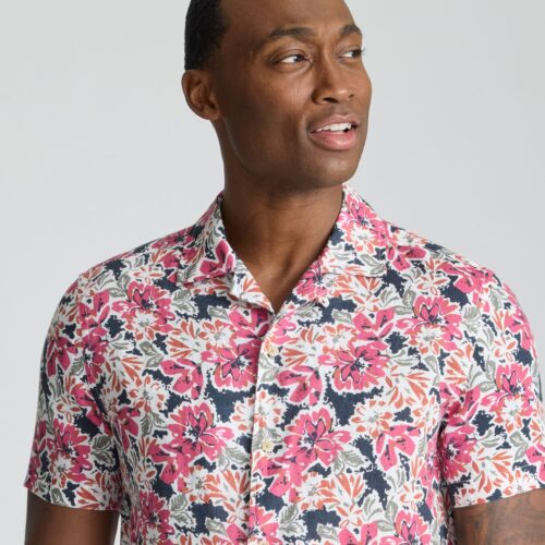 Linen Short-Sleeve Crossman Shirt