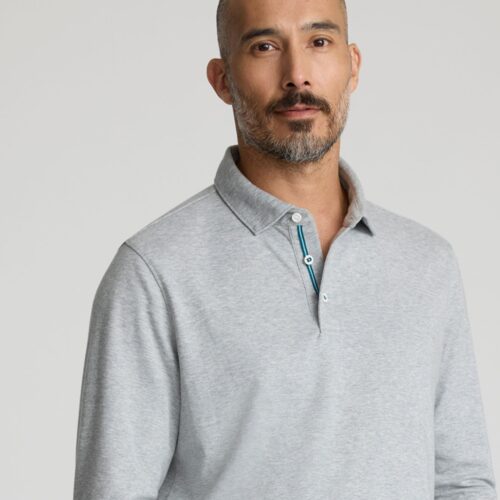 Wrinkle-Free Damaschino Long-Sleeve Polo