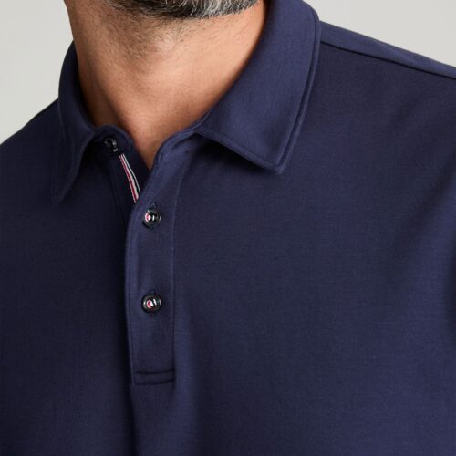 Wrinkle-Free Damaschino Long-Sleeve Polo