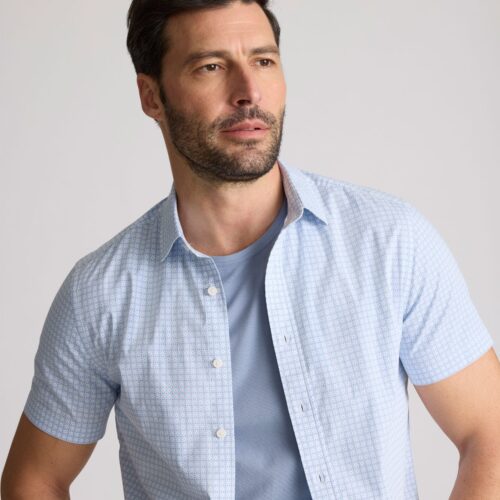 Stretch Cotton Short-Sleeve Dunbar Shirt