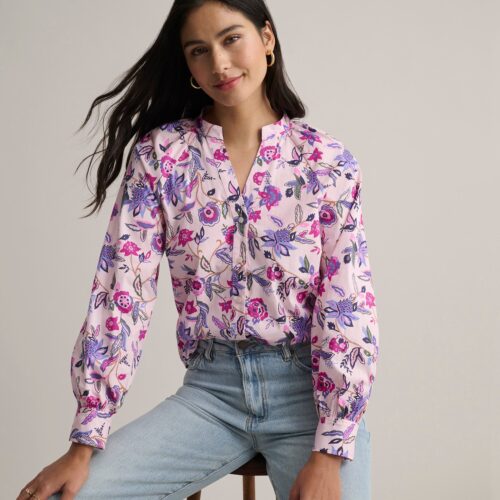 Stretch Cotton Paisley Elaine Shirt