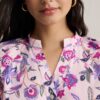Stretch Cotton Paisley Elaine Shirt
