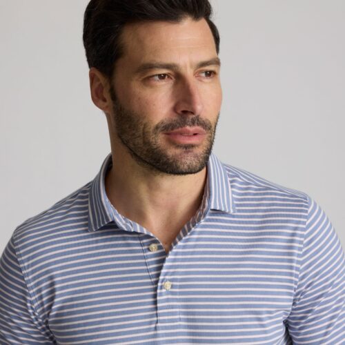 Striped Jersey Performance Polo - FINAL SALE