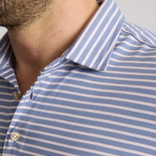 Striped Jersey Performance Polo - FINAL SALE