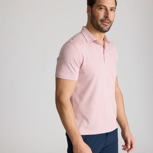 Striped Jersey Performance Polo - FINAL SALE