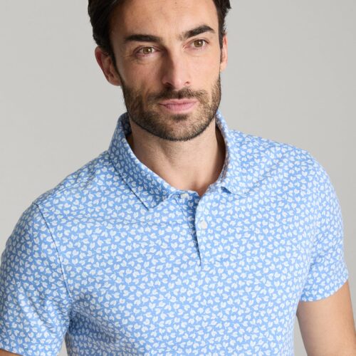 Wrinkle-Free Printed Damaschino Polo - FINAL SALE