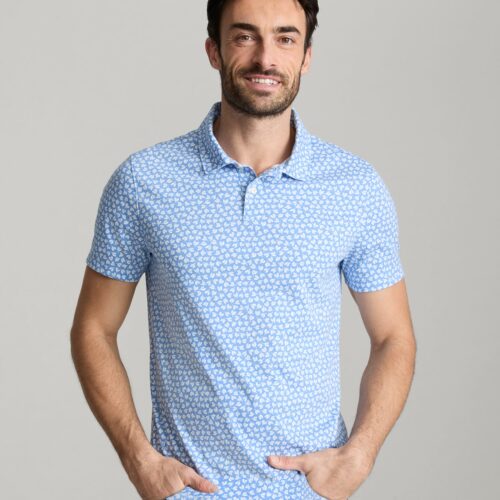 Wrinkle-Free Printed Damaschino Polo - FINAL SALE