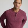 Stretch Cotton Herringbone Henley - FINAL SALE