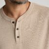 Stretch Cotton Herringbone Henley - FINAL SALE