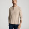 Stretch Cotton Herringbone Henley - FINAL SALE