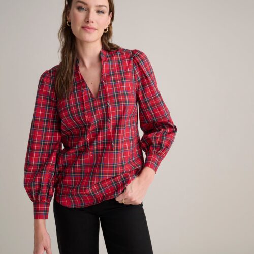 Stewart Plaid Popover Joy Shirt - FINAL SALE