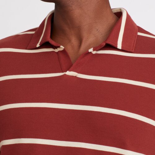 Striped Johnny Collar Polo - FINAL SALE