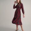 Satin Paisley Wrap Kayla Dress
