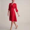 Satin V-Neck Malorie Dress