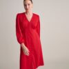 Satin V-Neck Malorie Dress