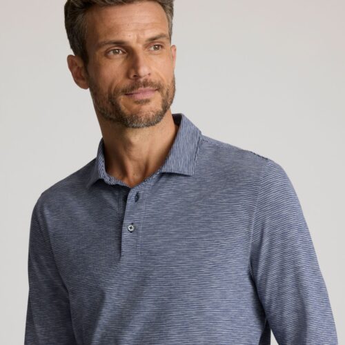 Jersey Slub Long-Sleeve Polo - FINAL SALE