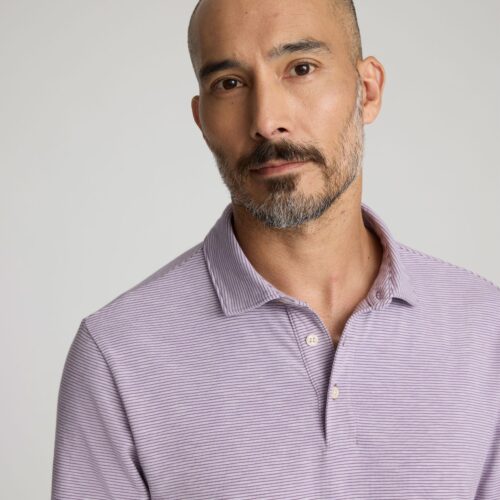 Jersey Slub Long-Sleeve Polo - FINAL SALE