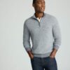 Textured Merino Wool Quarter-Zip Sweater
