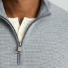 Textured Merino Wool Quarter-Zip Sweater
