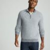 Textured Merino Wool Quarter-Zip Sweater
